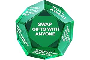 ESENHARBER Santa Swap Gift Exchange Dice, Xmas Stocking Stuffers 2025, Exchange Game, 12 Sided Dice for Holiday Parties, Family Gatherings & Office Events with Themed Gameplay Actions