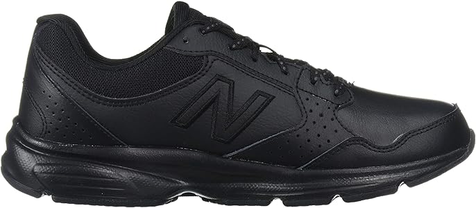 new balance womens black leather walking shoes