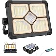 ERAY Portable LED Work Light with Rechargeable Battery 15000mAh 10000 LM, Solar Camping Lights, IP66 4 Lighting Modes Worklight for Outdoor Building Emergency Car Repairing