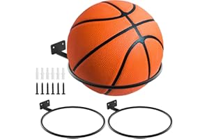 SHIKAMAN Basketball Holder Wall Mount Soccer Display Rack Metal Universal Ball Display Rack Stand for Basketball Football Volleyball