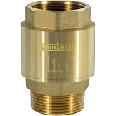 Wassermann 1-1/4" Brass Check valve 1.25&ldquo; NPT water Check Valve for submersible well pump 1.25 NPT inlet x 1.25 FNPT Outlet Suitable For Well Pump Irrigation System Water Supply System