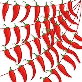 Weekgrat 5 Pcs Chili Pepper Decorations 49 ft Chili Cook Off Banner Garland | Hanging Garland for Cinco De Mayo Mexican Fiesta, Chili Cook off Theme Party Supplies, Pennant Birthday Party Decorations