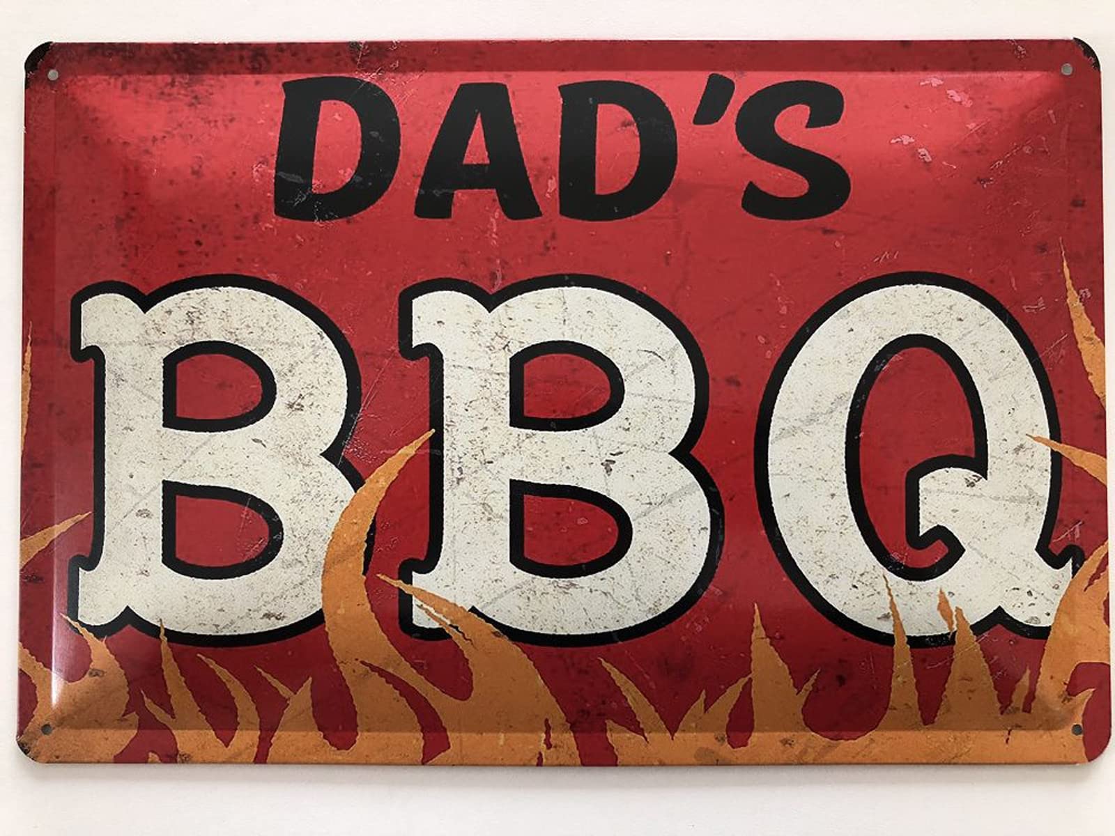 Tin Sign 20 x 30 cm Curved Dads BBQ Barbecue Grill Decoration Gift Sign