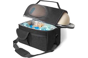 ZOOSA Wearable Breast Pump Bag with Cooler, Compatible with Willow, Elvie, Momcozy Breast Pump, Insulated Storage Container Case for Hand Free Breast Pump