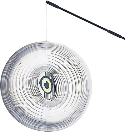 Pontec PondoScare Spinner - Rotating Heron Scare with Wind Chime