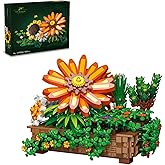 924 Pieces Sunflower Bonsai Plant Building Set, Compatible with Lego Flower Building Sets, Exquisite Plant Model for Adults, Perfect for Mothers Day & Birthday Display