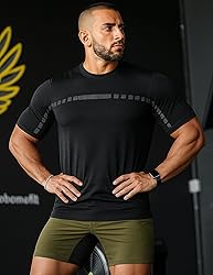 5 Pack Men’s Active Quick Dry Crew Neck T Shirts