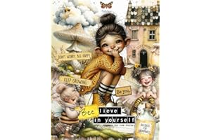 Bee-lieve in Yourself - Bee Garden Ephemera Book for Mental Health & Self-Care Junk Journals: 320+ Humorous Quotes, Comfortin