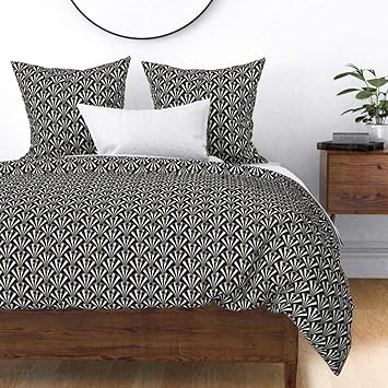Amazon Com Roostery Art Deco Duvet Cover Fans Vintage Home