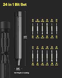 HOTO 24 in 1 Multi Bit Mini Screwdriver Set
