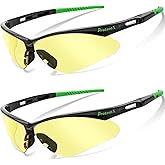 ProtectX Safety Glasses for Men & Women, Safety Sunglasses with Anti-Fog Scratch Resistant Lenses, Non-Slip Grips, ANSI Z87.1