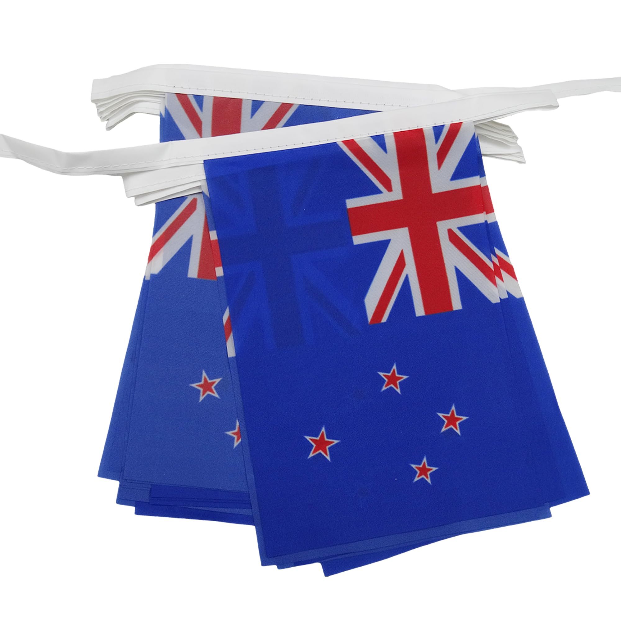 AZ FLAG - New Zealand Bunting Flag - 13 Ft Garland with 20 Small New Zeleander Flags 6'' x 4'' - 100% Polyester String Pennant - 4 meters