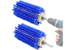 Verdanzia 2 Pcs Mini Roto Brush for Livestock, Drill Brush Attachment for Stimulating Livestock Hair, Scratching Shedding Tool for Cattle Horse Sheep Goat Grooming