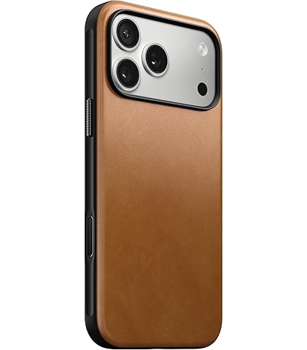 NOMAD Modern Leather Case English Tan Compatible with iPhone 17