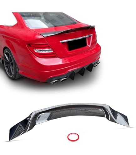 Hyper Wings Gloss Black Trunk Spoiler – Mercedes W204 C-Class 4dr 2008-2014 AMG Style