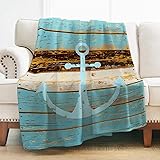 Levens Nautical Anchor Blanket Gifts for Men