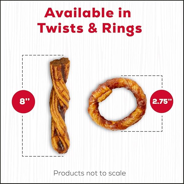 COUNTRY KITCHEN RAWHIDE FREE TWISTS DOG CHEWS, MADE WITH REAL BEEF, 3 COUNT