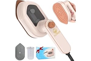 YLTIMER Portable Travel Mini Iron, 2 in 1 Handheld Iron with Dry and Wet Ironing for Clothes, 180° Foldable Small Size Ironing Machine for Home, Business