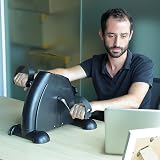 Uten Mini Exercise Bike Pedal Exerciser Indoor Gym Office Fit Black view 8