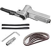 Hoypeyfiy Mini Handheld Angle Grinder Industrial Pneumatic Tool Mini Air Belt Sander suitable for Spot Welding Parts Grinding