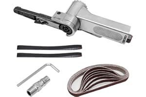 Hoypeyfiy Mini Handheld Angle Grinder Industrial Pneumatic Tool Mini Air Belt Sander suitable for Spot Welding Parts Grinding