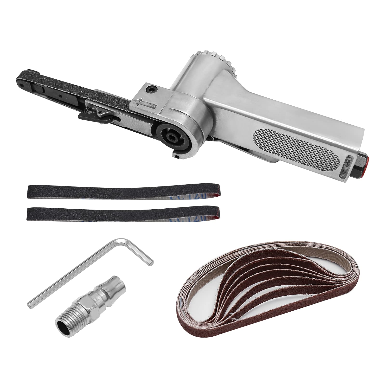 Photo 1 of Mini Handheld Angle Grinder Industrial Pneumatic Tool Mini Air Belt Sander suitable for Spot Welding Parts Grinding, Burr Removal, Chamfering and Coating Film Removal Operations