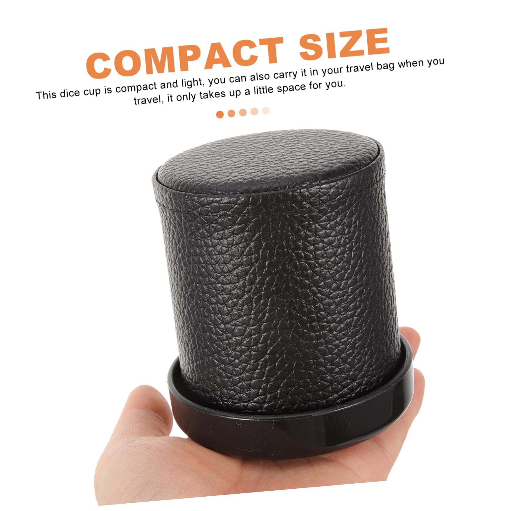 KONTONTY Leiser Würfelbecher Aus Leder Mit Filz Innenfutter Kompakter Würfelhalter Für Party Bar Und Würfelspiel Zubehör 6