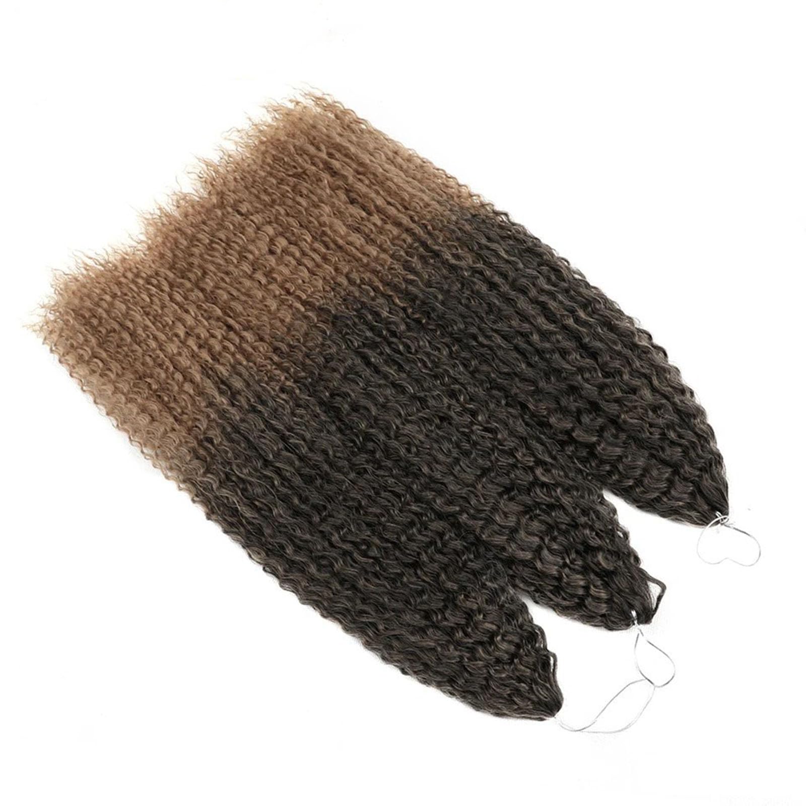 Aiokrtse Brazilian Braids Curly Crochet Hair Brazilian Curly Synthetic Braiding Hair Extensions Boho Braids Deep Water Wave Synthetic Crochet Hair 28 inches Pack of 5(Total 600 Grams 1B/27 Colour)
