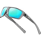 ATTCL Polarized Sunglasses Men for Fishing: UV Protection Lightweight TR90 Sports Wrap Sun Glasses Driving Golf Running