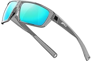 ATTCL Polarized Sunglasses Men for Fishing: UV Protection Lightweight TR90 Sports Wrap Sun Glasses Driving Golf Running