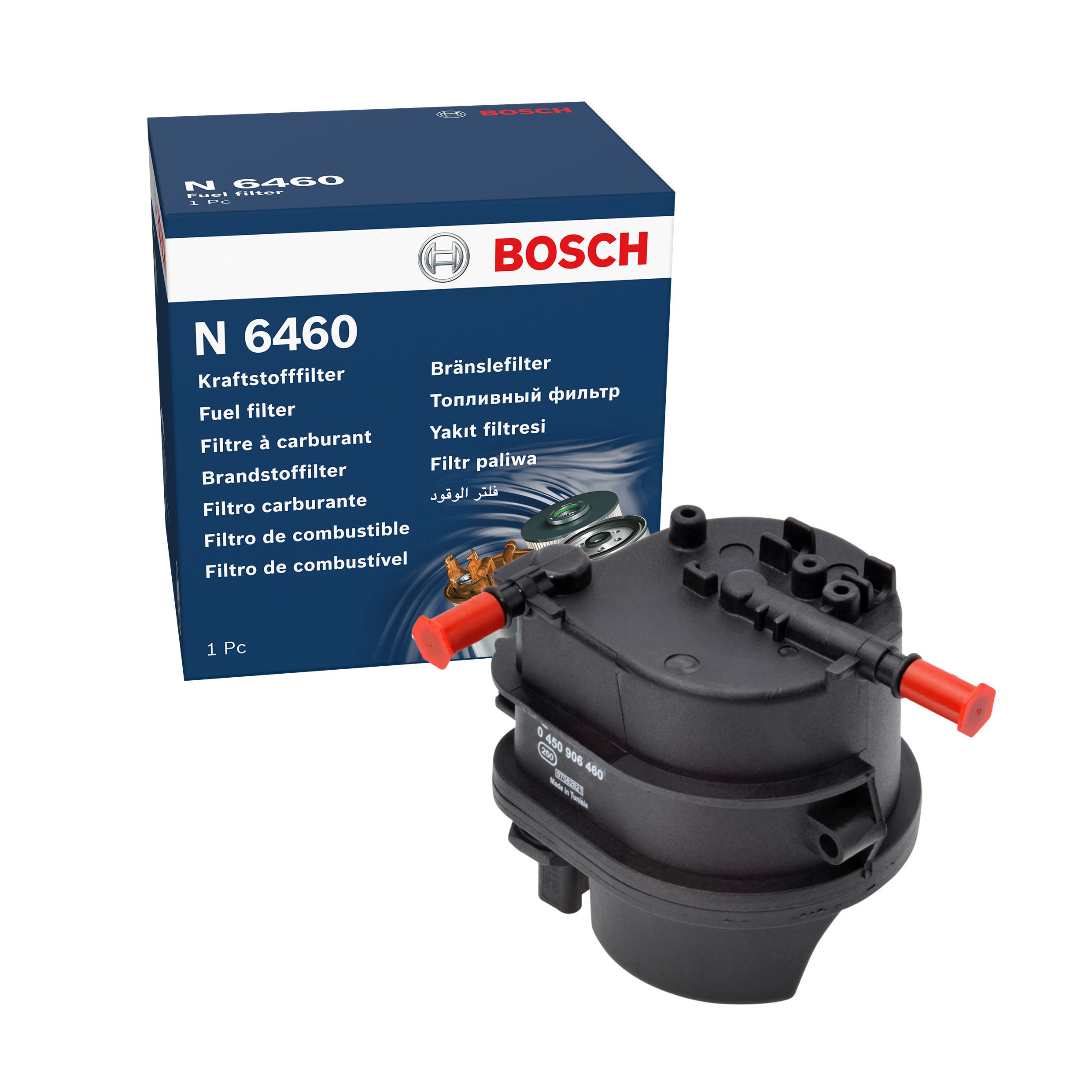 Bosch N6460 Car Diesel Filter - Separates Particles and Water from Fuel - Protects the Injection System