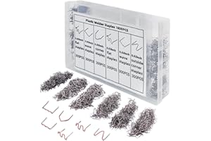 HGNVGZ [1800PCS] Hot Staples with Storage Box,6 Kinds of Plastic Welder Staples for All Cars,Plastic Welding Staples Stainless Steel for Plastic Repair Car Bumper Kayak DIY,Plastic Repair Kit Staples