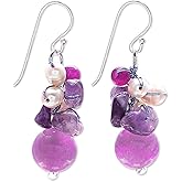 NOVICA Artisan Handmade Citrine .925 Sterling Silver Plated Earrings