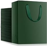 EUSOAR Small Paper Bags, 50pcs 5.9"x2.3"x7.8" Gift Wrap Bags with Handles Bulk, Retail Shopping Wrapping Business Craft Grocery Wedding Birthday Christmas Party Thank You Treat Favor Paper Bags Sacks