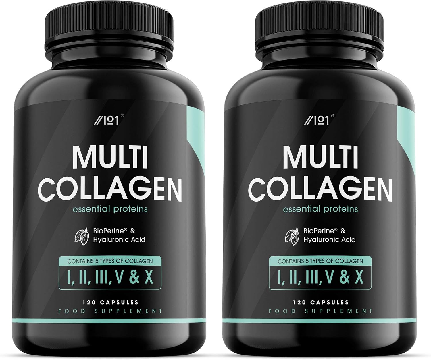 Multi Collagen 2400mg, Types I, II, III, V & X, 180 Capsules, Wild Caught Marine, Grass Fed Bovine