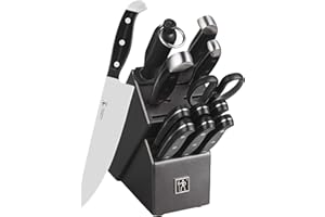 Henckels International Statement Series 13 Piece Knife Block Set - with Shears, Steak Knives, Sharpening Steel and More - Mad