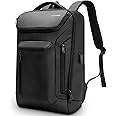 HOMIEE Business Smart Backpack Waterproof High-Tech Daypack Slim Durable Casual Backpack 15.6 Inch Travel Laptop Backpack with USB Charging Port, Black