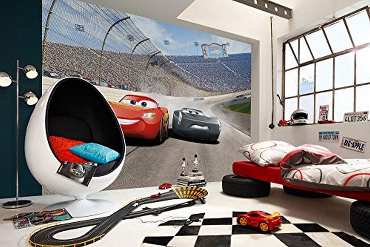 Komar 8-403 Cars 3 Curve Mural Wallpaper, Multi-Colour, 368 x 254 cm