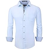 Alex Vando Mens Rayon Dress Shirts Wrinkle Free Regular Fit Stretch Button Down Shirt