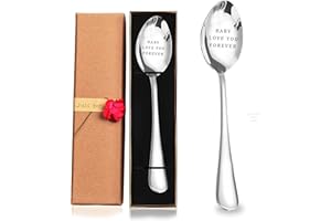 Custom Spoon, Engraved Stainless Steel Coffee Spoon - Personalized Ice Cream Spoon with Mirror Finish - Ideal Anniversary, Bi