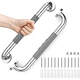 Opove 16" Grab Bars for Shower and Bathroom, Anti-Slip Shower Handles for Elderly, Seniors, Handicap & Pregnant Women, Gray (