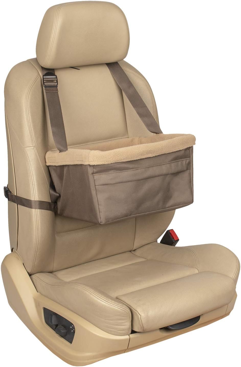 PetSafe Happy Ride Booster Seat - Dog Booster Seat for Cars, Trucks and SUVs - Easy to Adjust Strap - Durable Fleece Liner is Machine Washable and Easy to Clean - Medium, Brown : Automotive Pet Harnesses : Pet Supplies
