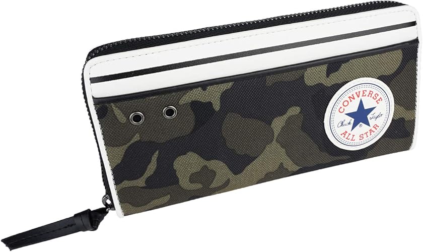 Amazon Converse 財布 メンズ レディース 長財布 コンバース オールスター Converse チャックテイラー おしゃれ カード入れ 小銭入れあり ポケット カジュアル サイフ ジッパー カモフラージュ 財布