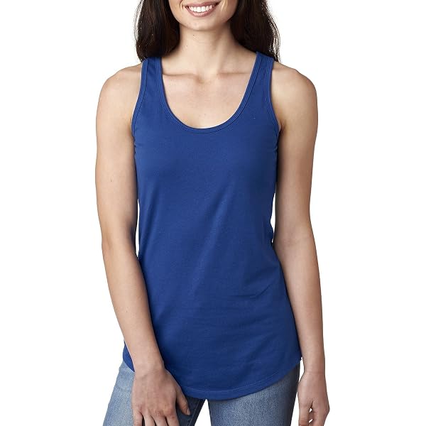 Next Level Apparel Women's Ideal Racerback Tank Top - 60% Cotton 40% Polyester, Banana-Purple, XX-Large