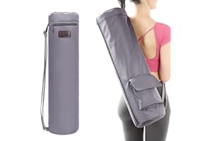 Yoga Mat Bag, AROME Waterproof Yoga Bag Mat Carrier Exercise Yoga Carrying Bag for Women Men, Full-Zip Yoga Gym Bag with 2 Mu