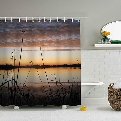 Amazon Com Wanl Duck Hunting Time Shower Curtain Decorative