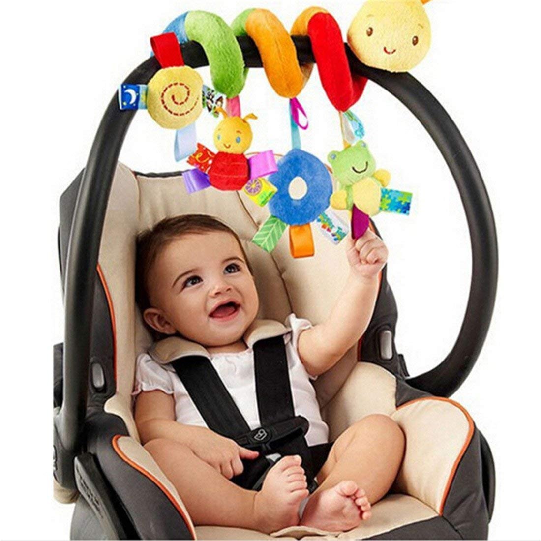 1PC Kind Krippe Mobile Ornament Plüsch Tier Hängen Rattle Spielzeug