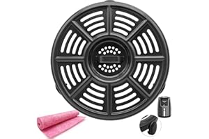 HQT 4QT Air Fryer Grill Pan for Ninja AF100 to AF150 Air Fryers, Upgraded 8.2IN Air Fryer Grill Crisper Plate Grate for Ninja FD401 Foodi Pressure Foodi OP300 to OP500, Nonstick, Dishwasher Safe
