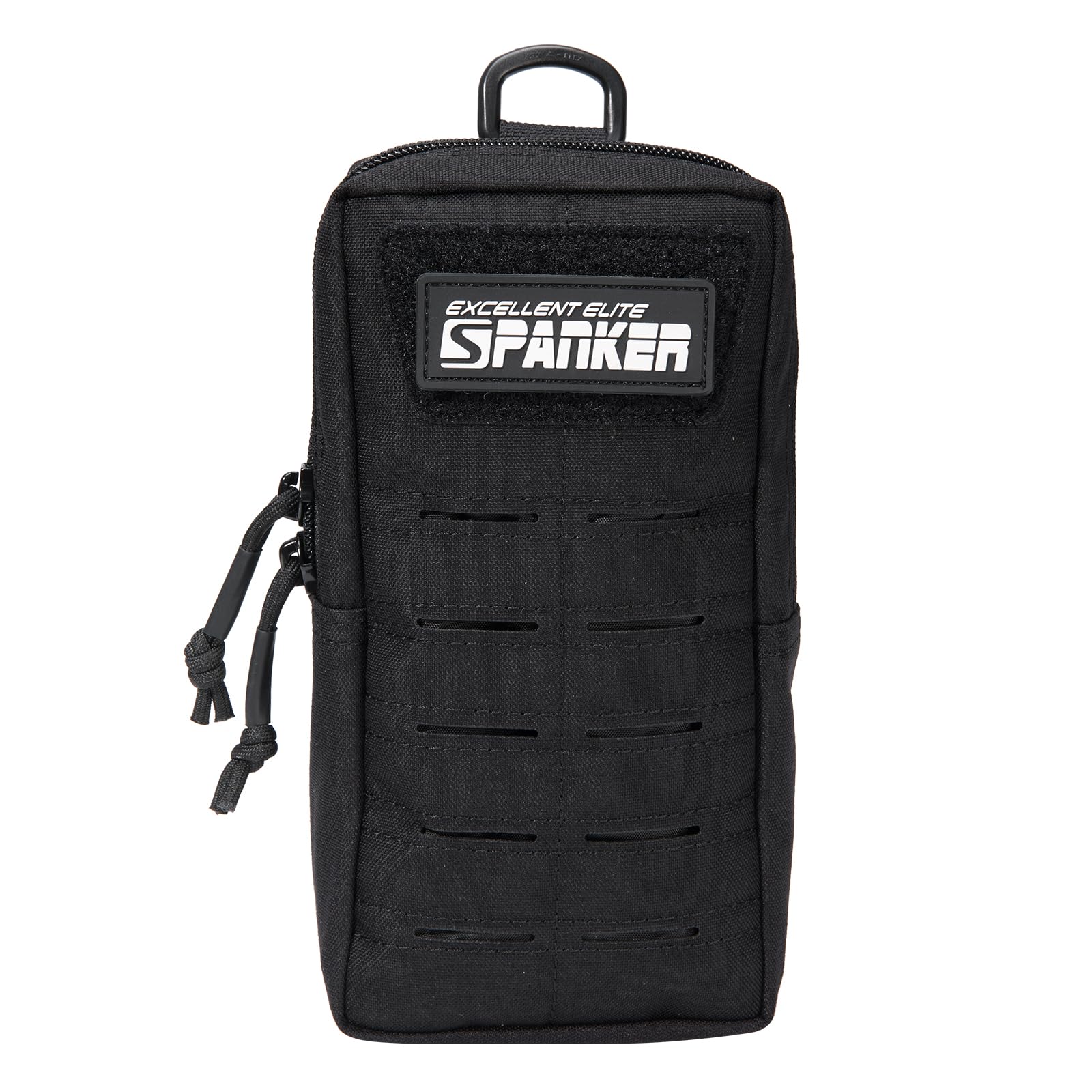 EXCELLENT ELITE SPANKER Nylon Molle Pouch Laser Cutting Design EDC Small Utility Pouch Tactical Compact Organizer Pouch(BLK)