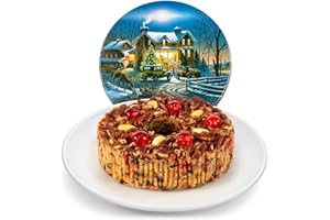 Beatrice Bakery Co. Original Fruitcake in Holiday Tin, Grandma's Old Fashioned Fruit and Nut Freshly Made, Brandy, Bourbon and Rum Fruitcake, Est. 1917 (32 oz Tin)
